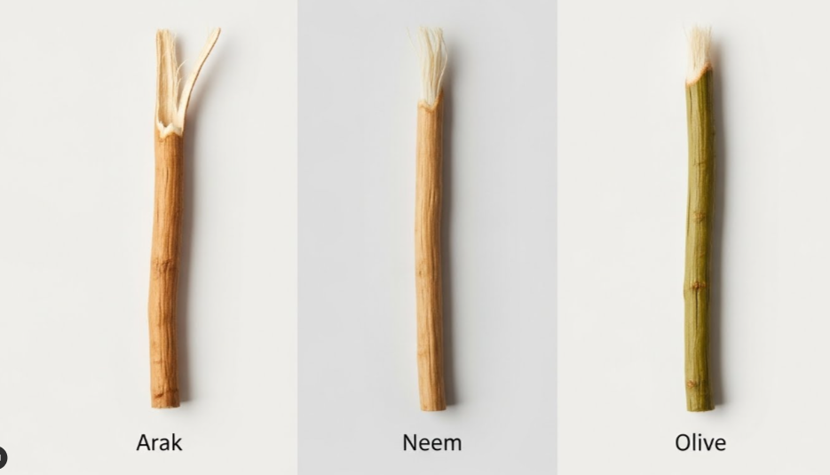 أنواع السواك: الفرق بين الأراك، النيم، والزيتون